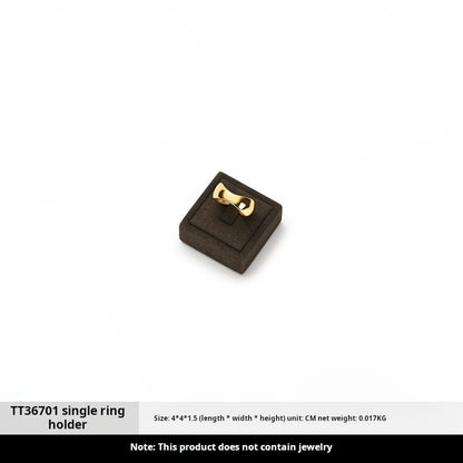 Light luxury jewelry display props, high-end metal microfiber necklace, ring counter, jewelry display rack