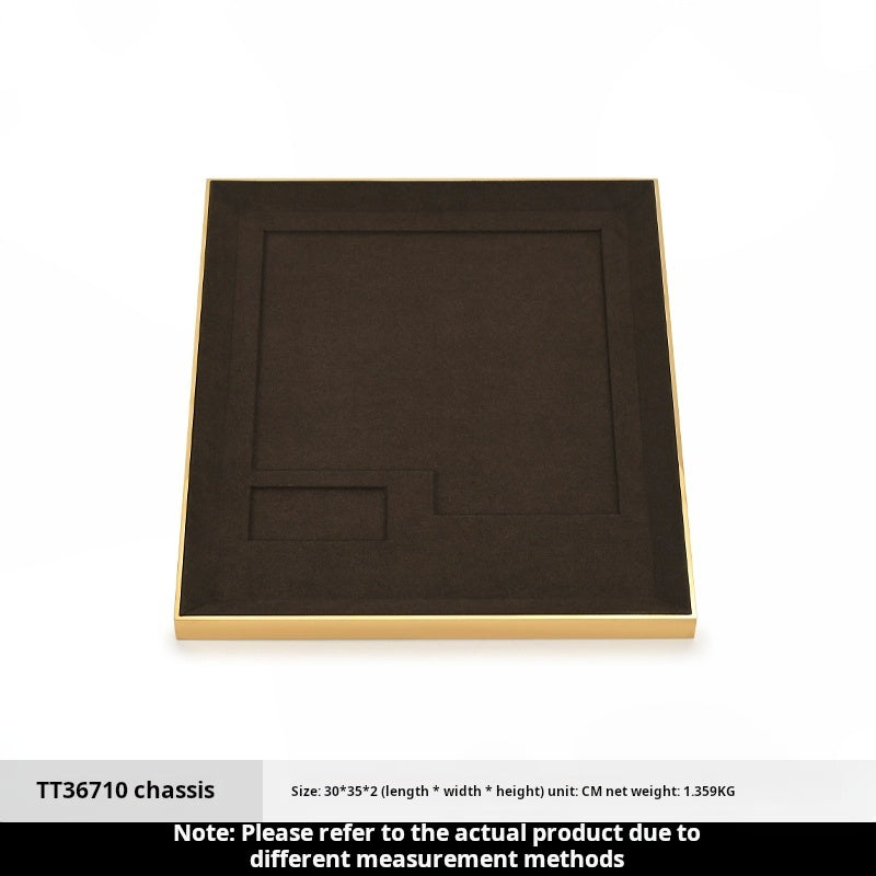 Light luxury jewelry display props, high-end metal microfiber necklace, ring counter, jewelry display rack