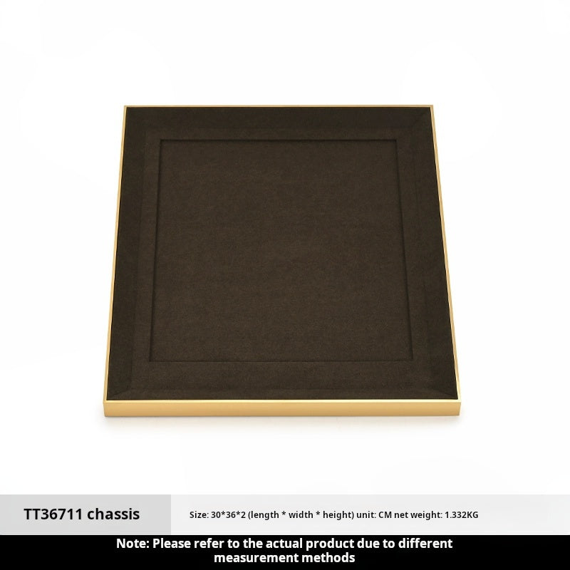 Light luxury jewelry display props, high-end metal microfiber necklace, ring counter, jewelry display rack