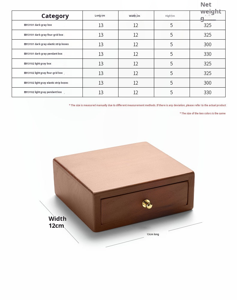 Jewelry box, national style solid wood box, ring, earring, bracelet, trinket storage box, exquisite cultural gift box, wooden