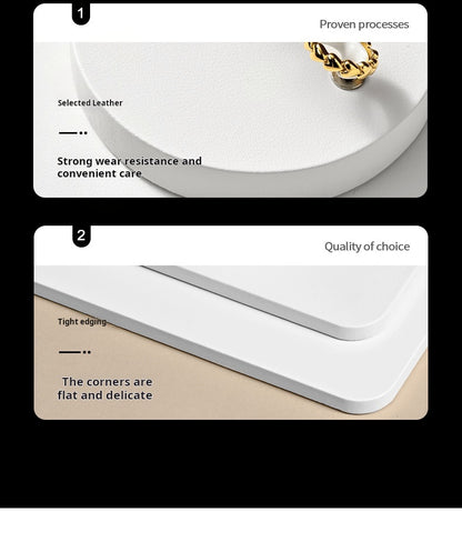 Light luxury jewelry display stand, PU white earrings, ring pendants, jewelry display props