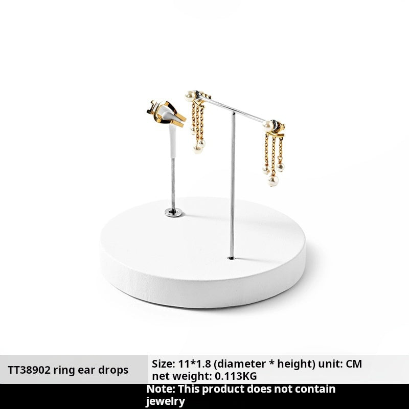Light luxury jewelry display stand, PU white earrings, ring pendants, jewelry display props