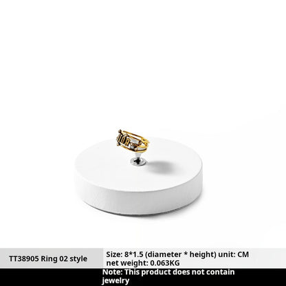 Light luxury jewelry display stand, PU white earrings, ring pendants, jewelry display props