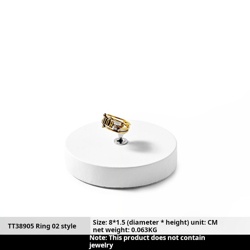 Light luxury jewelry display stand, PU white earrings, ring pendants, jewelry display props