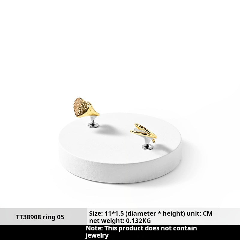 Fanxi FANXI light luxury jewelry display shelf, PU white earrings, ring pendants, jewelry display props