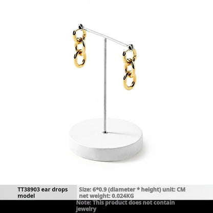 Light luxury jewelry display stand, PU white earrings, ring pendants, jewelry display props
