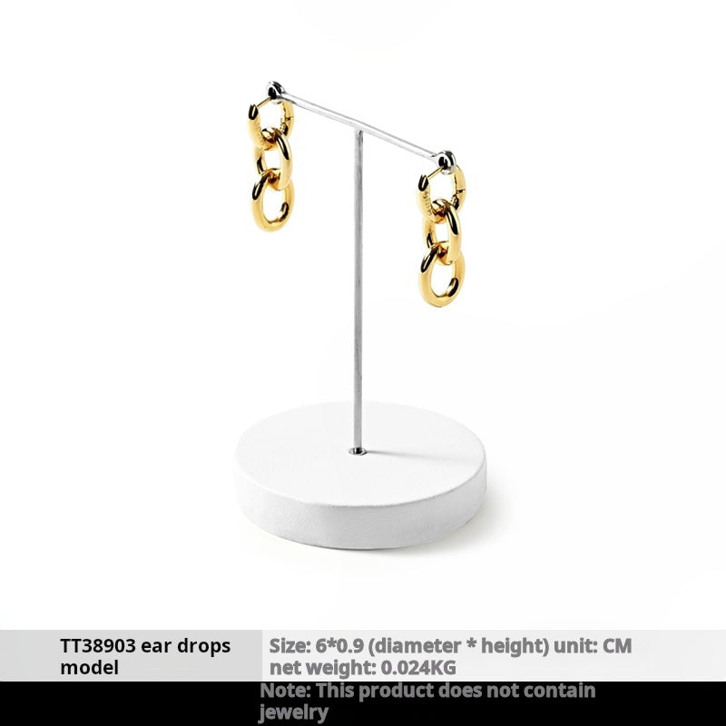 Light luxury jewelry display stand, PU white earrings, ring pendants, jewelry display props