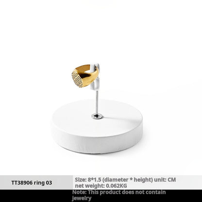 Light luxury jewelry display stand, PU white earrings, ring pendants, jewelry display props