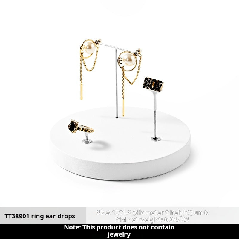 Fanxi FANXI light luxury jewelry display shelf, PU white earrings, ring pendants, jewelry display props