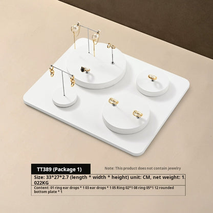 Fanxi FANXI light luxury jewelry display shelf, PU white earrings, ring pendants, jewelry display props