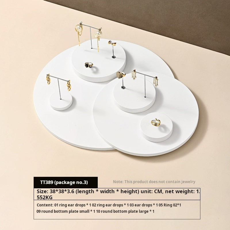 Fanxi FANXI light luxury jewelry display shelf, PU white earrings, ring pendants, jewelry display props