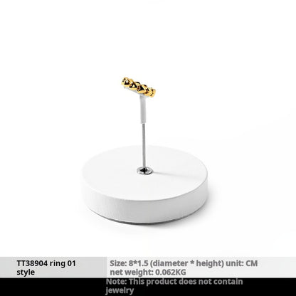 Fanxi FANXI light luxury jewelry display shelf, PU white earrings, ring pendants, jewelry display props