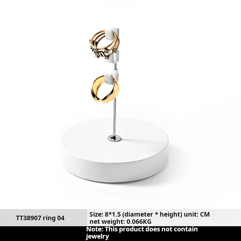 Fanxi FANXI light luxury jewelry display shelf, PU white earrings, ring pendants, jewelry display props