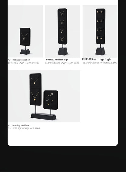 High Grade Jewelry Display Props Premium Black Ring Earrings Necklace Jewelry Display Stand