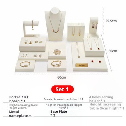 High-end window jewelry display props, rings, necklaces, earrings, display shelves, counter jewelry display sets