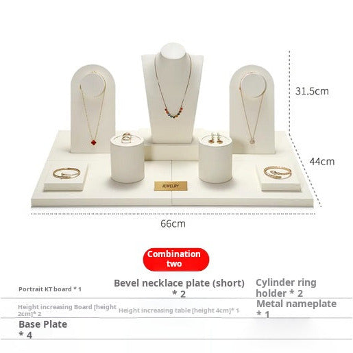 High-end window jewelry display props, rings, necklaces, earrings, display shelves, counter jewelry display sets