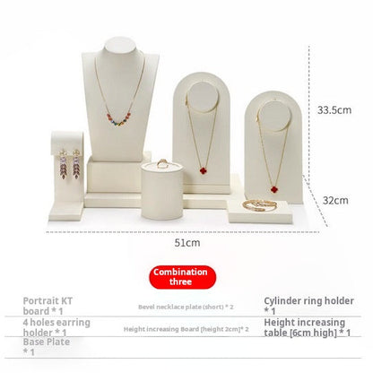 High-end window jewelry display props, rings, necklaces, earrings, display shelves, counter jewelry display sets