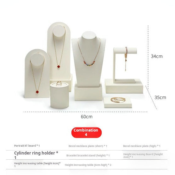 High-end window jewelry display props, rings, necklaces, earrings, display shelves, counter jewelry display sets