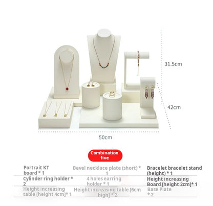 High-end window jewelry display props, rings, necklaces, earrings, display shelves, counter jewelry display sets