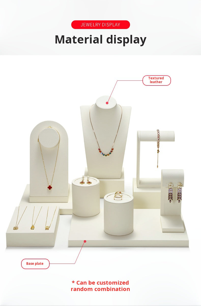 High-end window jewelry display props, rings, necklaces, earrings, display shelves, counter jewelry display sets