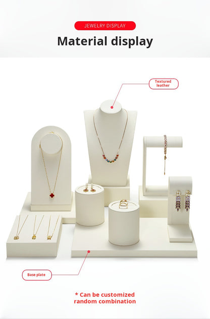 High-end window jewelry display props, rings, necklaces, earrings, display shelves, counter jewelry display sets