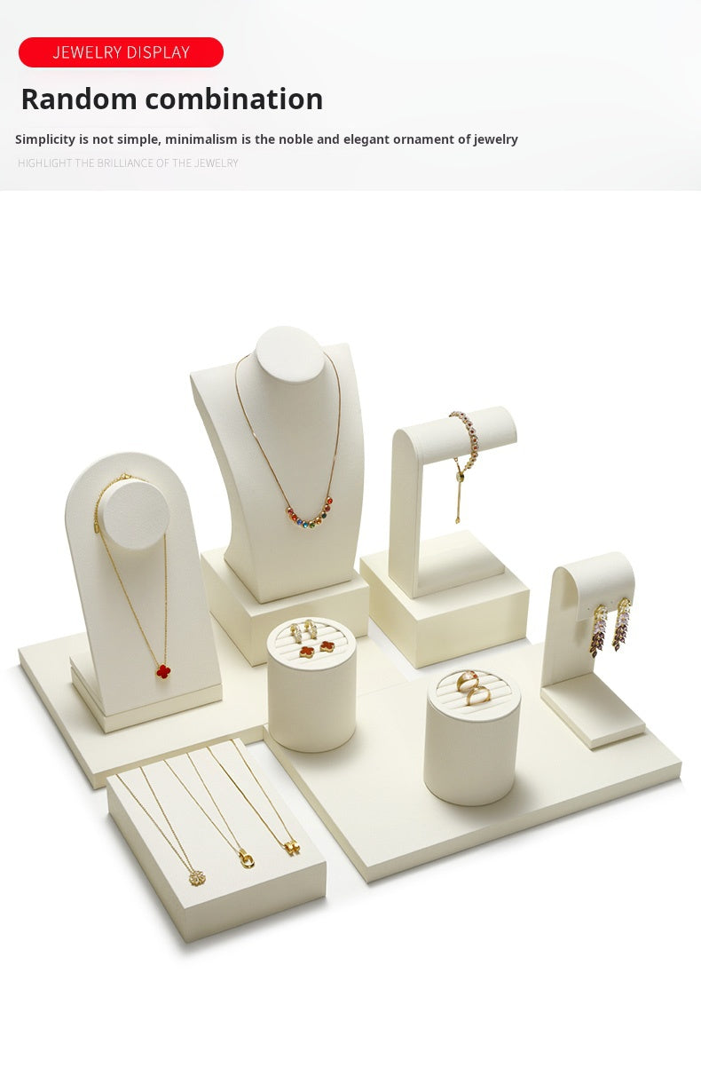 High-end window jewelry display props, rings, necklaces, earrings, display shelves, counter jewelry display sets