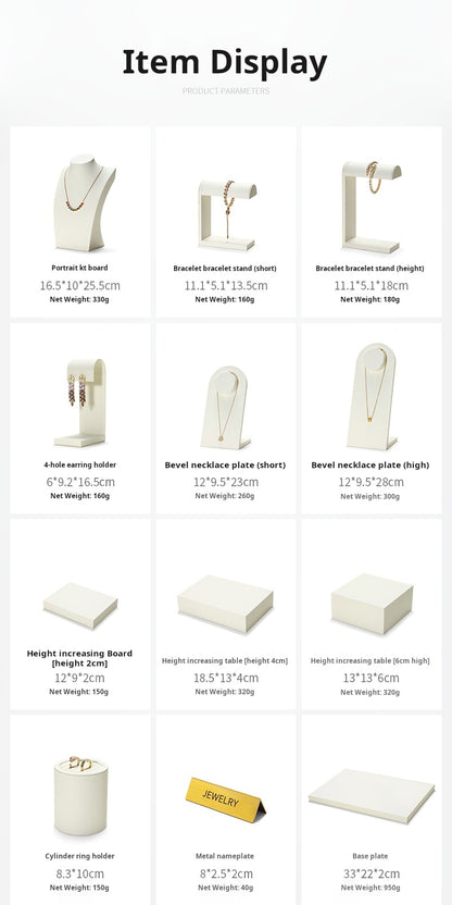 High-end window jewelry display props, rings, necklaces, earrings, display shelves, counter jewelry display sets