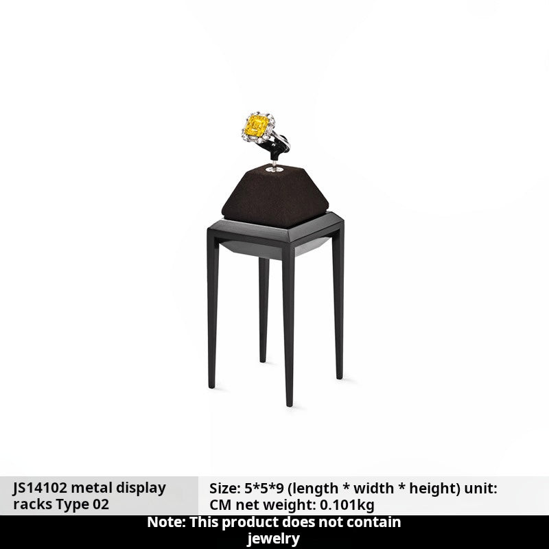 Light luxury jewelry display stand, brushed metal watch, necklace, rings, earrings, jewelry display props