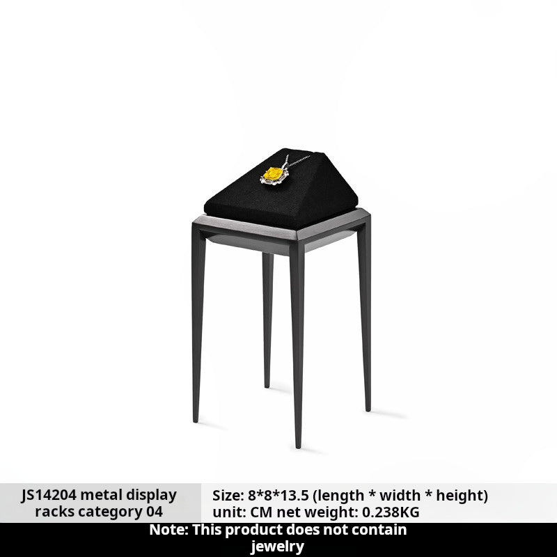 Light luxury jewelry display stand, brushed metal watch, necklace, rings, earrings, jewelry display props