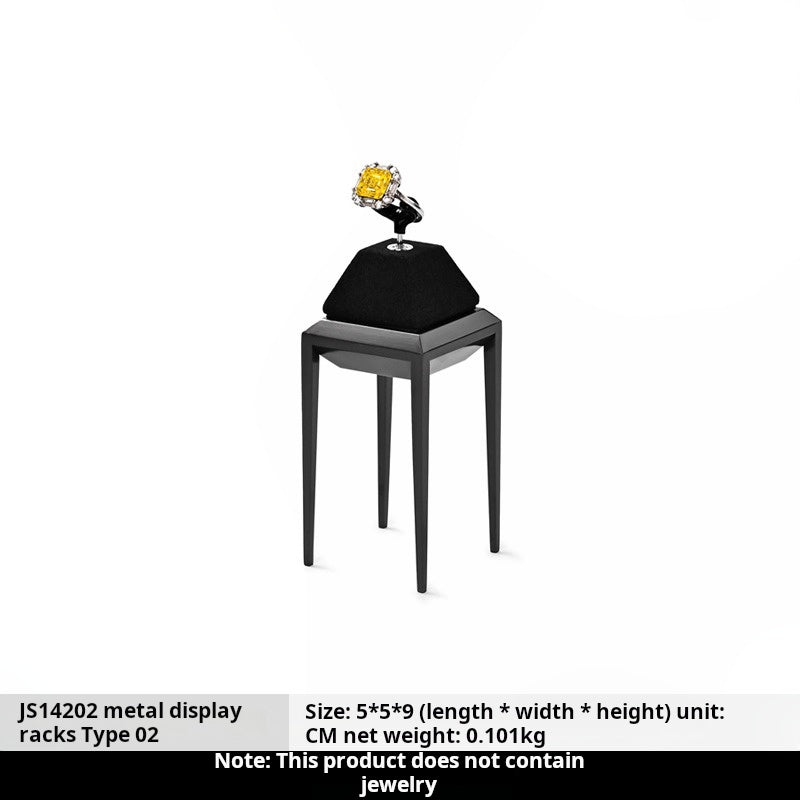 Light luxury jewelry display stand, brushed metal watch, necklace, rings, earrings, jewelry display props