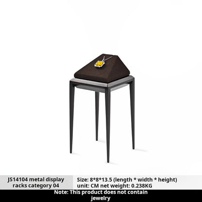 Light luxury jewelry display stand, brushed metal watch, necklace, rings, earrings, jewelry display props