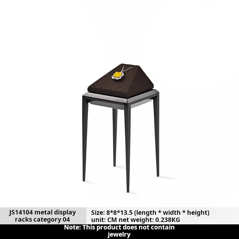 Light luxury jewelry display stand, brushed metal watch, necklace, rings, earrings, jewelry display props