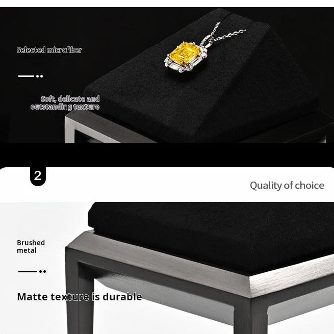 Light luxury jewelry display stand, brushed metal watch, necklace, rings, earrings, jewelry display props