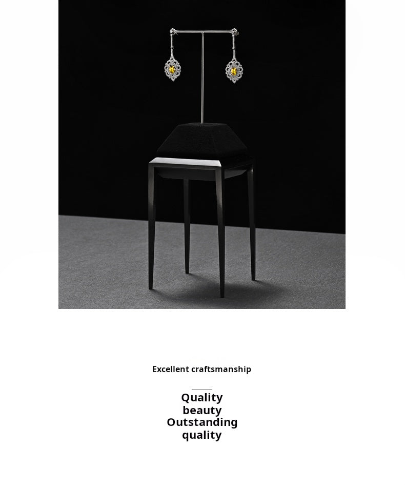 Light luxury jewelry display stand, brushed metal watch, necklace, rings, earrings, jewelry display props