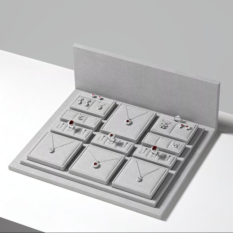 Luxury jewelry display props, high-end microfiber necklace rings, earrings, pendants, jewelry display