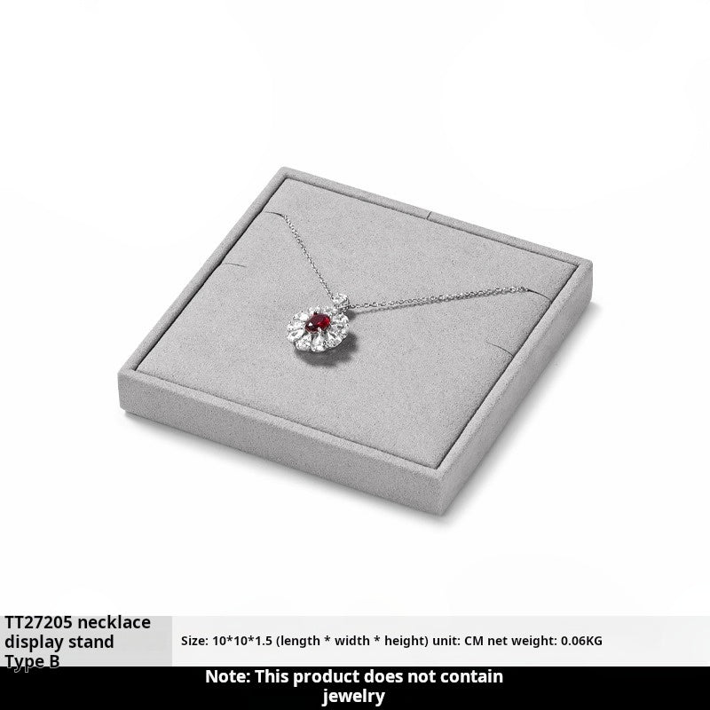 Luxury jewelry display props, high-end microfiber necklace rings, earrings, pendants, jewelry display