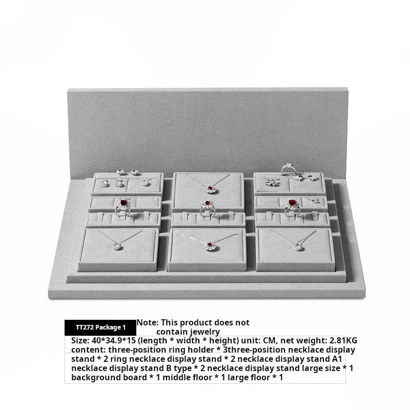 Luxury jewelry display props, high-end microfiber necklace rings, earrings, pendants, jewelry display