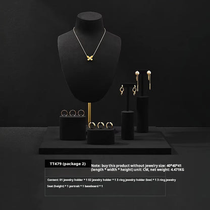 Luxury jewelry display shelf, rings, earrings, necklaces, jewelry display props, window display shelves