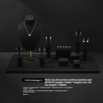 Luxury jewelry display shelf, rings, earrings, necklaces, jewelry display props, window display shelves