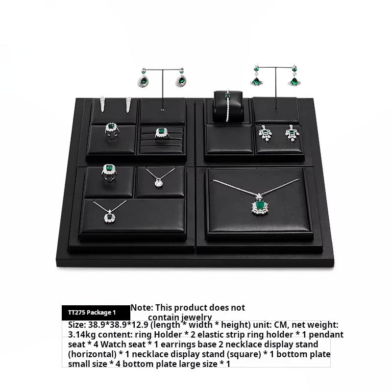 Luxury jewelry display props high-end PU rings, necklaces, earrings racks, counter jewelry display racks