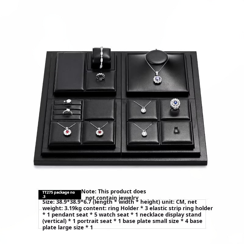 Luxury jewelry display props high-end PU rings, necklaces, earrings racks, counter jewelry display racks