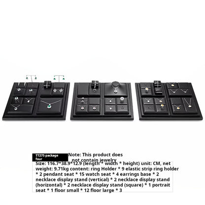 Luxury jewelry display props high-end PU rings, necklaces, earrings racks, counter jewelry display racks