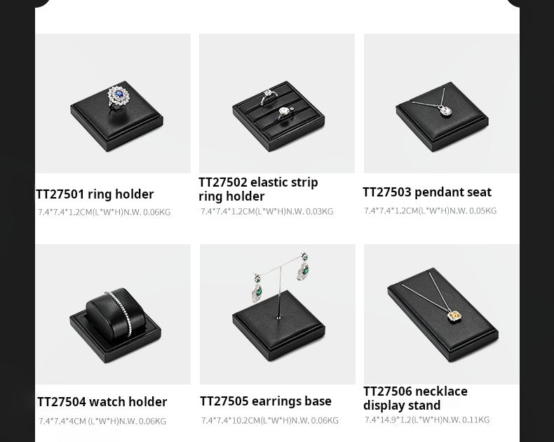 Luxury jewelry display props high-end PU rings, necklaces, earrings racks, counter jewelry display racks