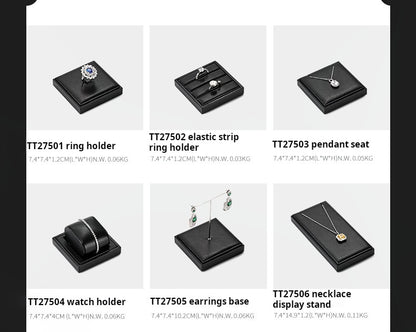 Luxury jewelry display props high-end PU rings, necklaces, earrings racks, counter jewelry display racks