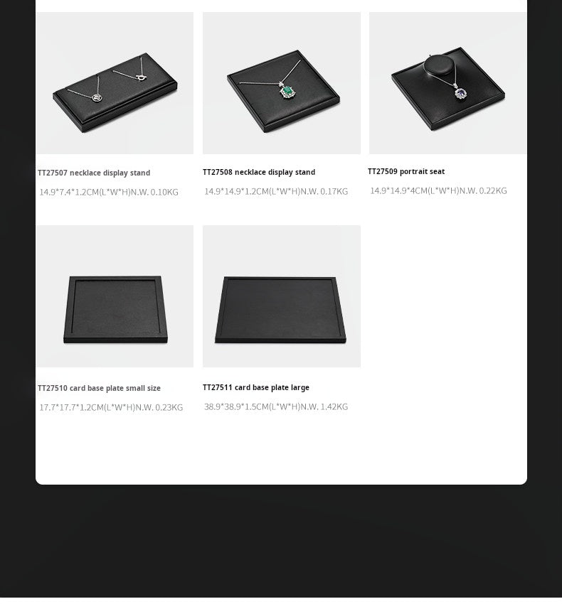 Luxury jewelry display props high-end PU rings, necklaces, earrings racks, counter jewelry display racks