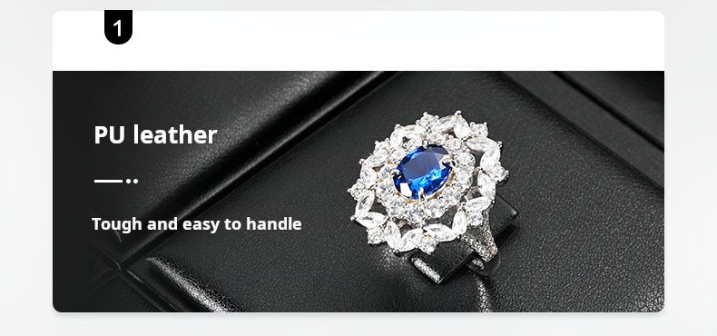 Luxury jewelry display props high-end PU rings, necklaces, earrings racks, counter jewelry display racks