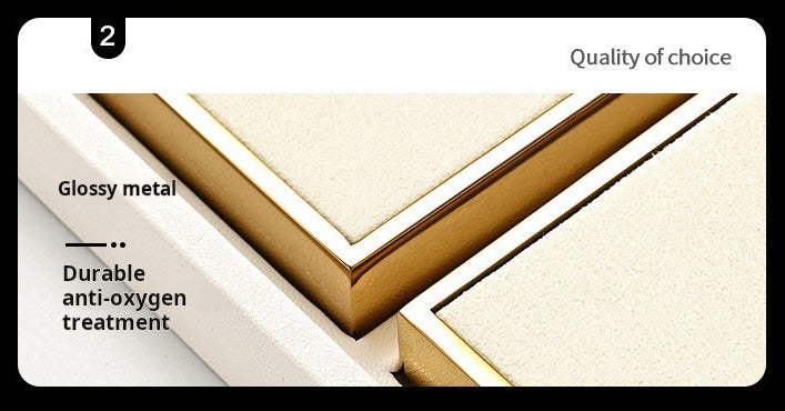 Luxury microfiber jewelry display plate mirror gold high-end ring necklace pendant display props