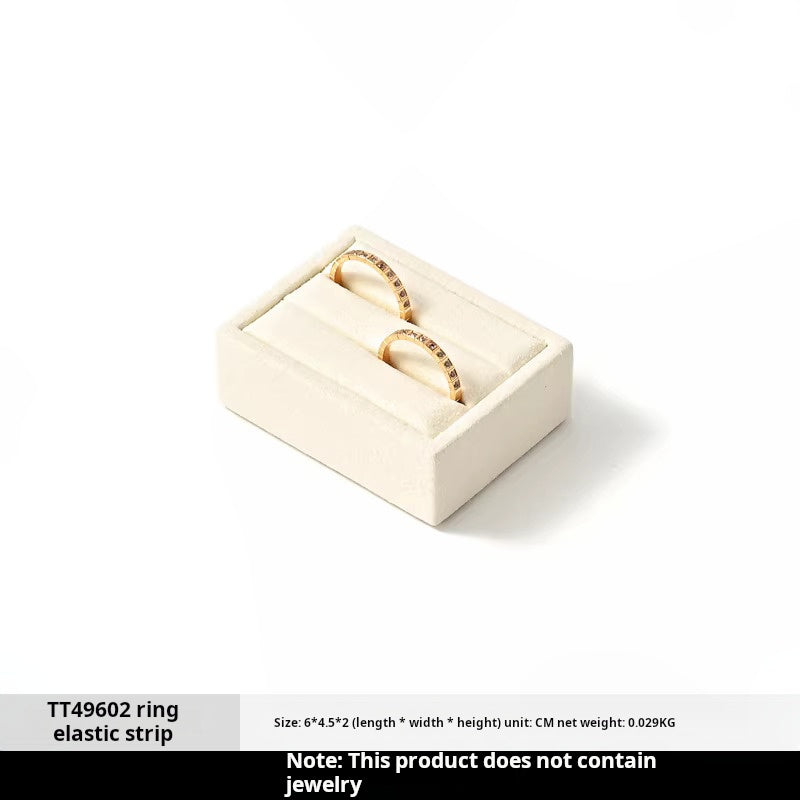 Luxury microfiber jewelry display plate mirror gold high-end ring necklace pendant display props