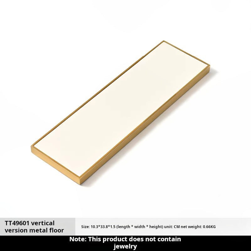 Luxury microfiber jewelry display plate mirror gold high-end ring necklace pendant display props