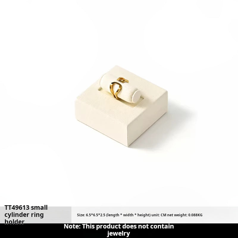 Luxury microfiber jewelry display plate mirror gold high-end ring necklace pendant display props